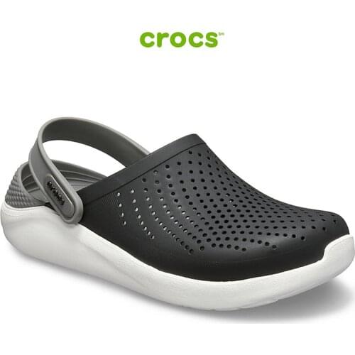 Original Crocs 204592-05M LiteRide Clog Unisex Men 'S Women 'S Black Sandals/Slippers