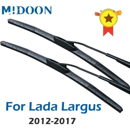 MIDOON Hybrid Wiper Blades for Lada Largus Fit Hook Arms 2012 2013 2014 2015 2016 2017