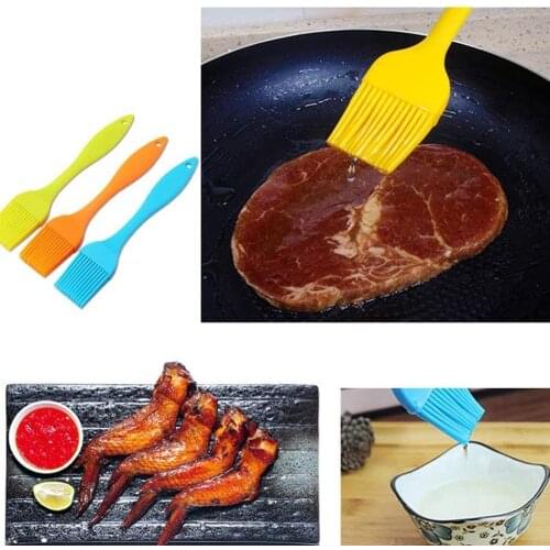 Silicone Basting Brush High Heat Resisting Liquid Oil BBQ Utensil Safety Honey Brush Accessories Kitchen Cooking X4O0