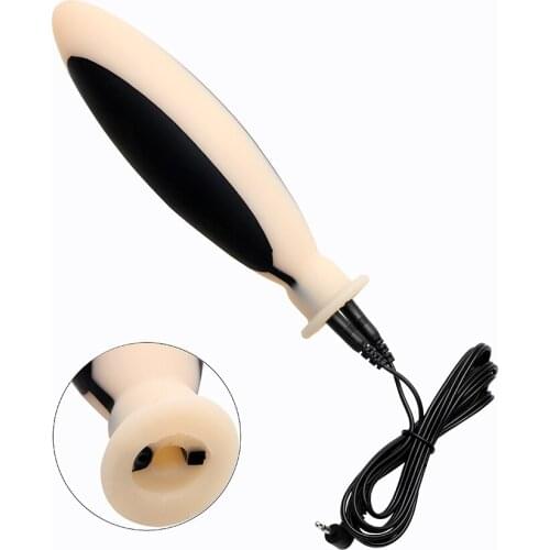 Silicone Electric Shock Prostate Massage Big Size Anal Butt Plug Adult Games Sex Products Sex Toys for Women