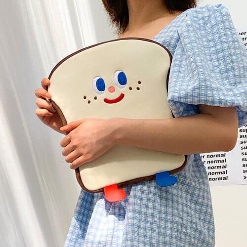 Cute iPad Sleeve for Girl Ins Style Fashion Black Cartoon Smile Pattern Tablet Bag 11 inch 9.7 10.2 inch Hot Sale Bag for iPad