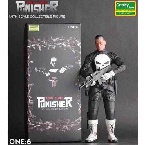 Crazy Toys 1:6 War Zone Punisher Pvc Action Collectible Figure Model Toy 12inch 30cm