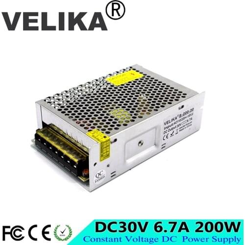 Universal 30V 6.7A 200w Switching Power Supply For Led Light 110V 220V AC to DC30V SMPS regulated switch Power Supplies