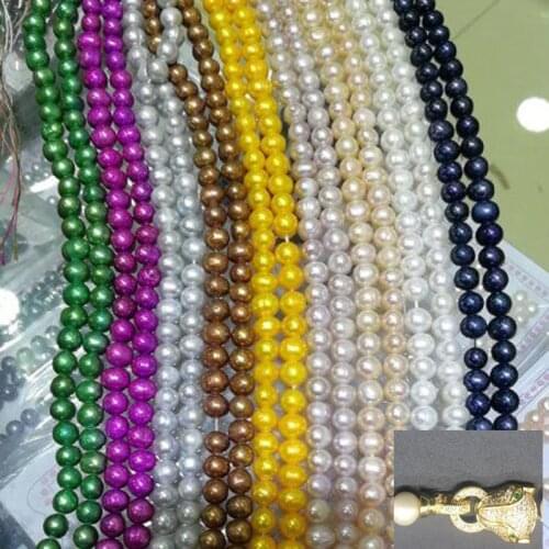 Pearl Jewelry Set White Pink Purple Black Brown Gray Yellow Green Freshwater Pearl 8-9MM Necklace Bracelet Women Jewelry Set