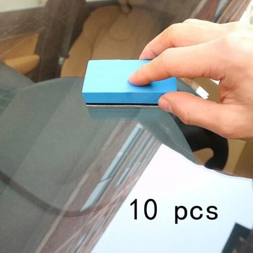 10pcs Car Ceramic Coating Sponge Glass Nano Wax Coat Applicator Polishing Pads 8*4*2cm