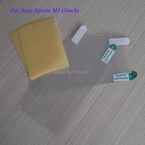 100PCS/Lot Ultra Clear Cell Phone Guard Film For Sony Xperia M5 Screen Protectors FREE SHIPPING