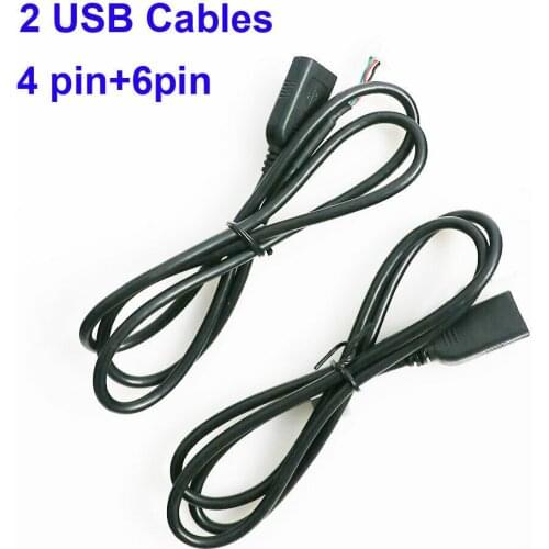 2pcs Car USB Cable Adapter 75CM Accessories For Android Part Radio Stereo