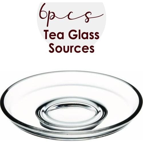 6 Pcs Tea Glass Saucers and Saucer Sets Tea set and saucers party Coffee Coaster