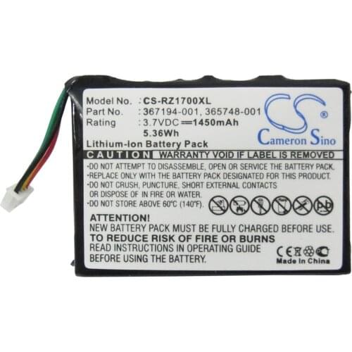 Cameron Sino 1450mAh Battery For HP iPAQ RZ1700 iPAQ RZ1710 iPAQ RZ1715 iPAQ RZ1717,365748-001 367194-001