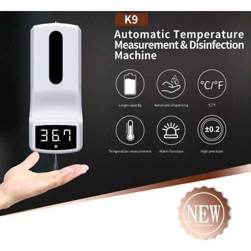 K9PRO Automatic Liquid Soap Dispenser Smart Sensor Digital Non-Contact Infrared Thermometer Hands Washing Free Sanitizer Machine
