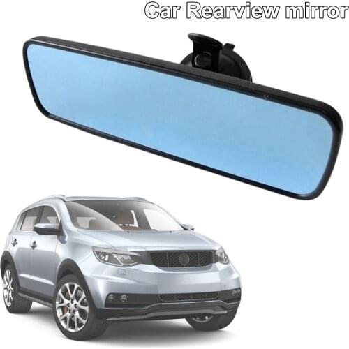 Car Rear View Mirror Wide-angle Panoramic Anti-glare Universal Car Truck Interior Suction Cup Blue Mirror Car Interior Accessory