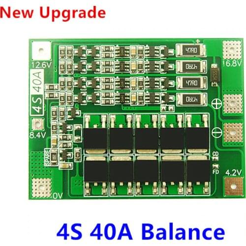 Balance 18650 BMS 4S 40A Li-ion Lithium Battery Charger PCB BMS Protection Board For Drill Motor 14.8V 16.8V Lipo