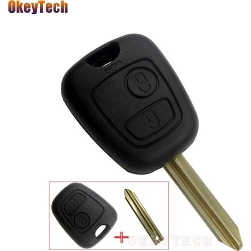 OkeyTech 2 Button Replacement Remote Auto Car Key Shell for Citroen C1 C2 C3 C4 C5 Berlingo Picasso Saxo Xsara Key Cover Case
