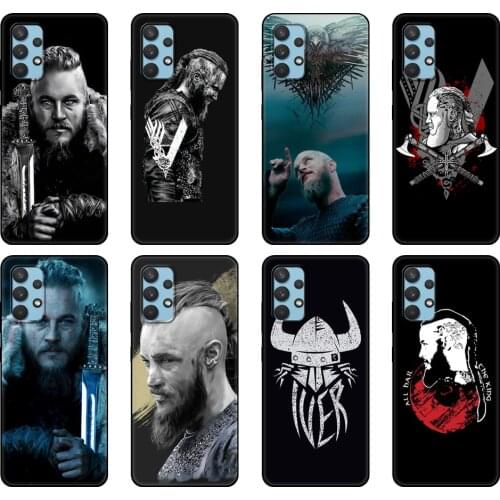 Black tpu Case For Samsung galaxy A12 A22 A32 A42 A52 A72 4g 5g S21 PLUS ultra back cover Ragnar Lothbrok Vikings