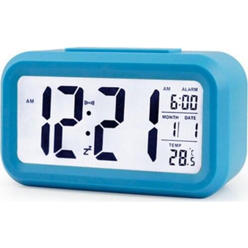 LED Digital Alarm Clock Backlight Snooze Mute Calendar Desktop Electronic Table Clocks