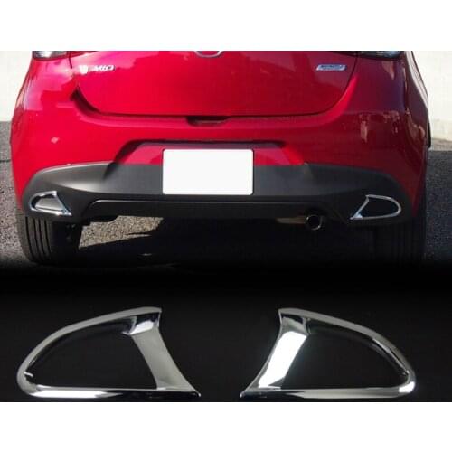 FOR 2015 2016 2017 Mazda 2 Demio DJ Hatchback Car Accessories Rear Tail Fog lamp Light Cover Frame Trim Accessories Styling