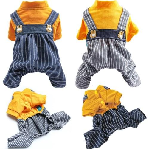 Pet Dog Overalls Jumpsuit Spring Autumn Dog Clothes Pants Puppy Yorkshire Pomeranian Bichon Poodle Schnauzer Clothing Pet Outfit