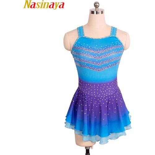 Nasinaya Figure Skating Dress Customized Competition Ice Skating Skirt for Girl Women Kids Patinaje Gymnastics Performance 137