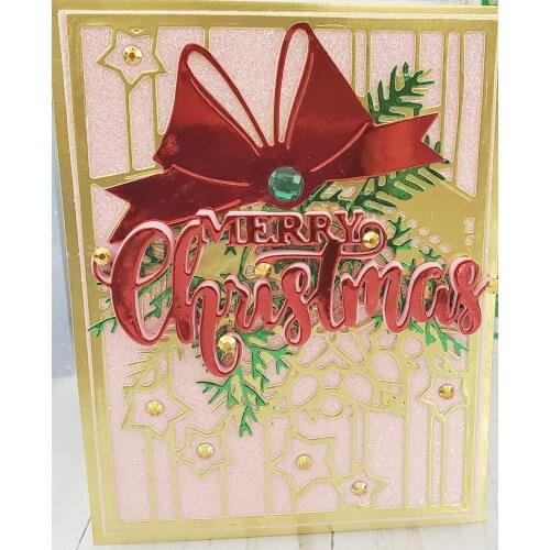 Metal Cutting Die Cut Christmas Bow Leaf Frame Plate Alinacraft Scrapbook Paper Craft Handmade Card Punch Art Knife Cutter