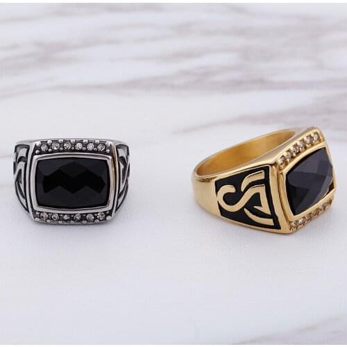 Fashion Ring Mens Zircon Ring