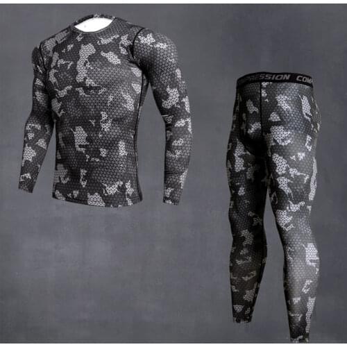 2019 20 Gym Muscle Shirt Training MMA Mens Compression jogging sportswear For Running Clothes Sport tracksuit Fitness Crossfit