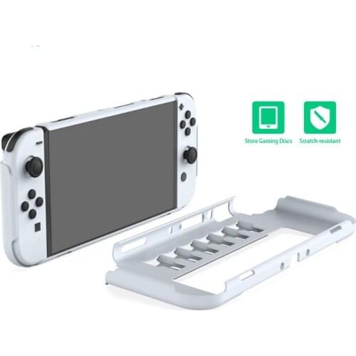 2021 New PC Shell Case Cover for -Nintendo Switch OLED Console With Game Cards Storage