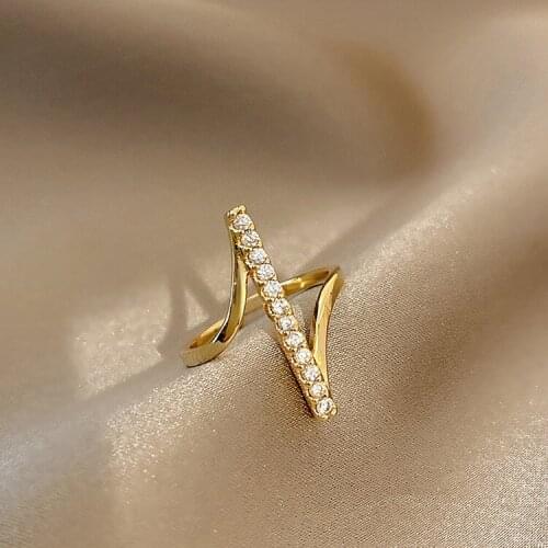 New Exquisite Simple Irregular Ring Fashion Temperament Simple Open Ring Elegant Female Jewelry