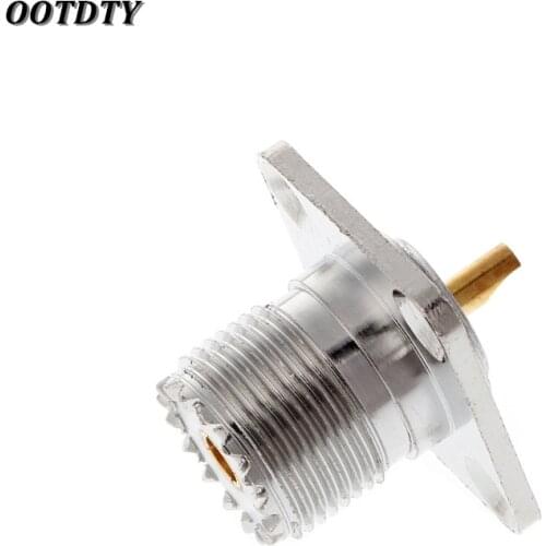 OOTDTY UHF Female SO239 Panel Chassis Mount Flange Deck Mount Solder Cup RF Connector
