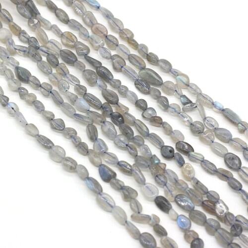 Wholesale 6-8mm Natural Gem Stone Beads Irregular Labradorite Loose Beads 14'' for Jewelry Making DIY Necklace Bracelet Gift