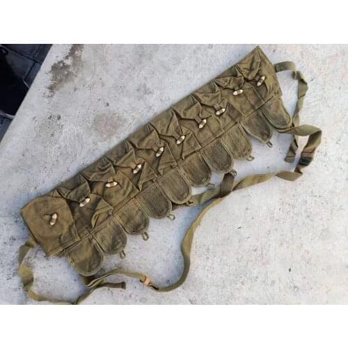 ORIGINAL CHINESE ARMY SKS TYPE 56 SEMI AMMO CHEST-RIG BANDOLIER BAG OLD Hi-Q1943 armyshop2008