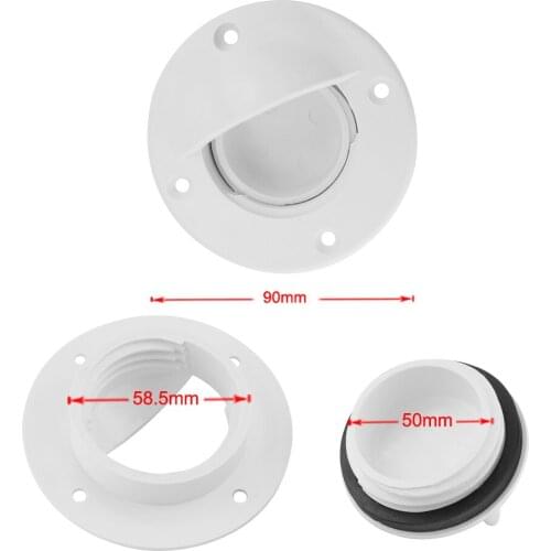 Pair Transom Deck Mount Drain Scupper Screw Cap Bung Stopper With Gasket Sea