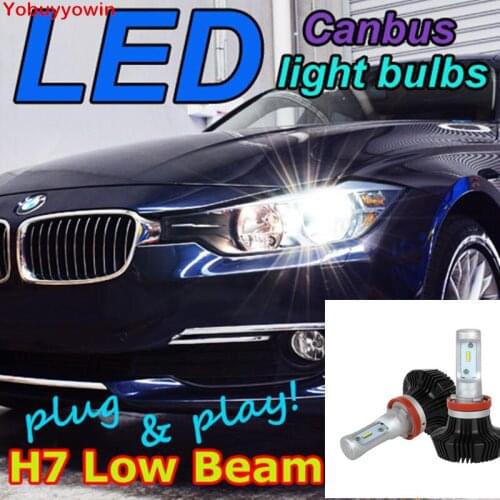 Pair Super bright Canbus CAR LED Headlight Kits H7 PX26D headlight For BMW F30 3-Series Bulb Kit, H7 Low Beam 6500K "White"