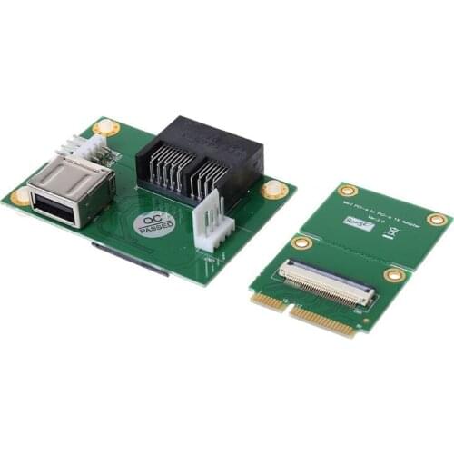 Mini PCIE to PCI-E Express X1+USB Riser Card with FFC Cable High Speed DIY 90 Degree Slot Drop Shipping