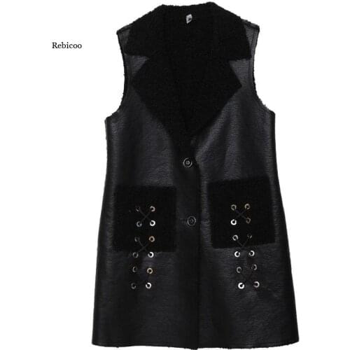 Rebicoo Women's Leather Vests