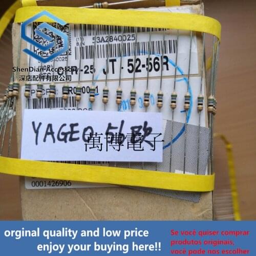 30pcs only orginal new Resistance Yageo resistance 1/4W 0.25W 56R 56 ohm can pay