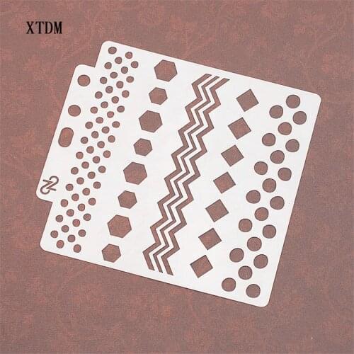 Wave plastic mold shield DIY cake scrapbook stencils hollow Embellishments printing lace ruler Valentines Day