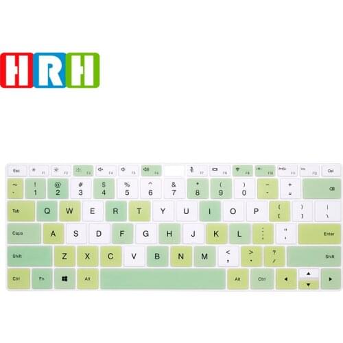 HRH Mixed color green Silicone Keyboard Cover Skin Protective Film For HUAWEI matebook X Pro13.9 inch MateBook 14 2019 version
