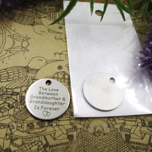 10pcs--"The love Between grandmother..."stainless steel charms 5 styles for choosing DIY Charms for necklace bracelets