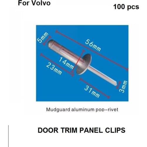 100pcs For Volvo (100) mudguard Aluminum Blind Pop Rivet / INDUSTRIAL ALUMINUM POP RIVET ASSORTMENT FOR HAND/AIR RIVETER GUN