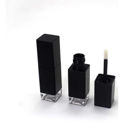 30/50pcs 8ml Lip Gloss Tube Empty Refillable Lip Balm Bottle Black Plastic Lip Gloss Container