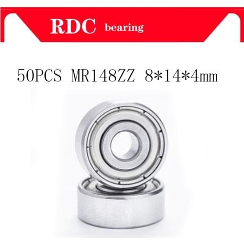 50pcs/Lot ABEC-5 L-1480ZZ MR148ZZ MR148Z MR148-2Z MR148 ZZ 8x14x4 mm Metal seal Miniature High quality Deep Groove Ball Bearing