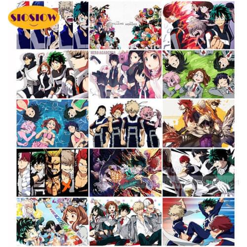 5d Diamond Embroidery My Hero Academia Daimond Painting Japanese Cartoon Full Square Cross Stitch Kit Handmade Poster Wall Decor