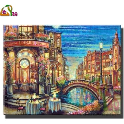 5D DIY Diamond Painting Cuisine Joy of Spain Landscape Diamond Embroidery Mosaic Sale Full Square Round Rhinestone Home Decor