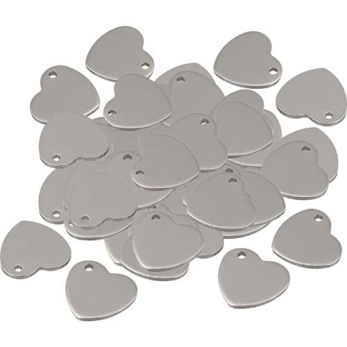 70 Metal Heart Blank Round Coin Engraving Stamping Charm Tag Pendant