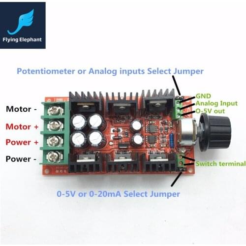 DC 9-40V PWM DC Motor Speed Controller 1600w(Max.) 12V 24V 36V 40V 40A Speed Switch Support PLC Control