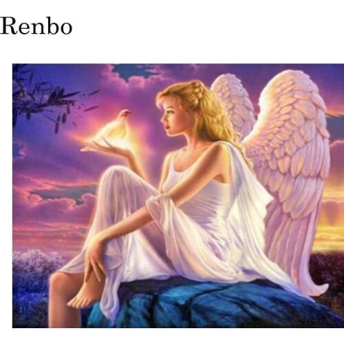 5D Diy Diamond Painting Cross Stitch Kit Diamond Mosaic Angel Girl Needlework Decoration Painting Living Room Bedroom Gift New