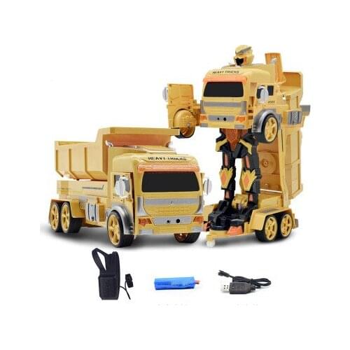 1:12 Gesture Sensing Remote Control Deformation Car One Key Watch Engineering Car Robot King Kong Childrens Electric Toy