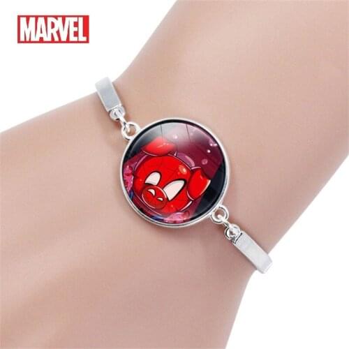 Disney Spiderman Bracelet Childrens Cartoon Marvel Gem Pendant Boys Cosplay Bracelet Accessories Kids Christmas Birthday Gifts