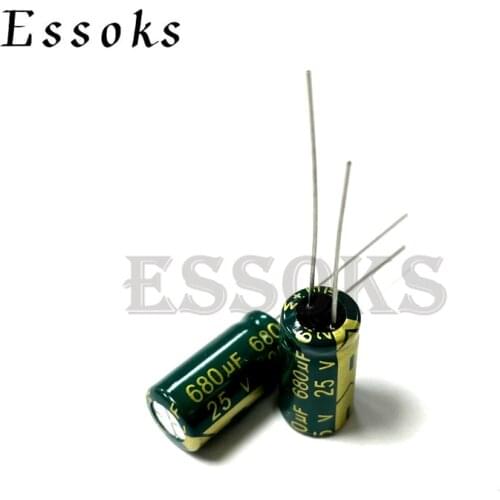 10pcs Electrolytic Capacitor 25V680UF 25V 680UF 8X16 mm High Frequency Low ESR Aluminum Capacitors