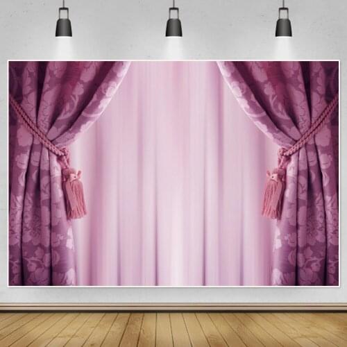 Laeacco Pink lace Stage Background For Photography Party Wedding Stage Baby Portrait Photographic Backdrop Photo Studio